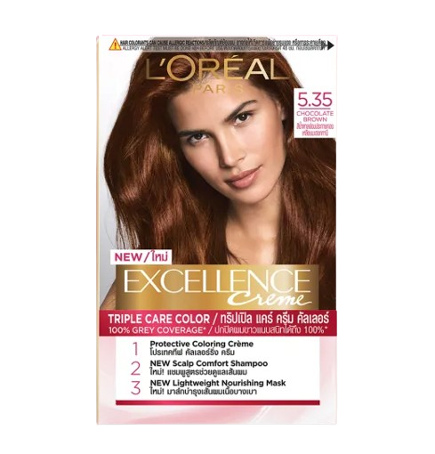 ครีมเปลี่ยนสีผม เฉดสีมะฮอกกานี Excellence Crème Mahogany Shade 1