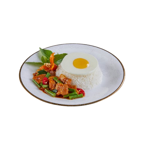 อีซี่ ช้อยส์ ข้าวหมูสามชั้นผัดพริกแกงและไข่ดาว 2