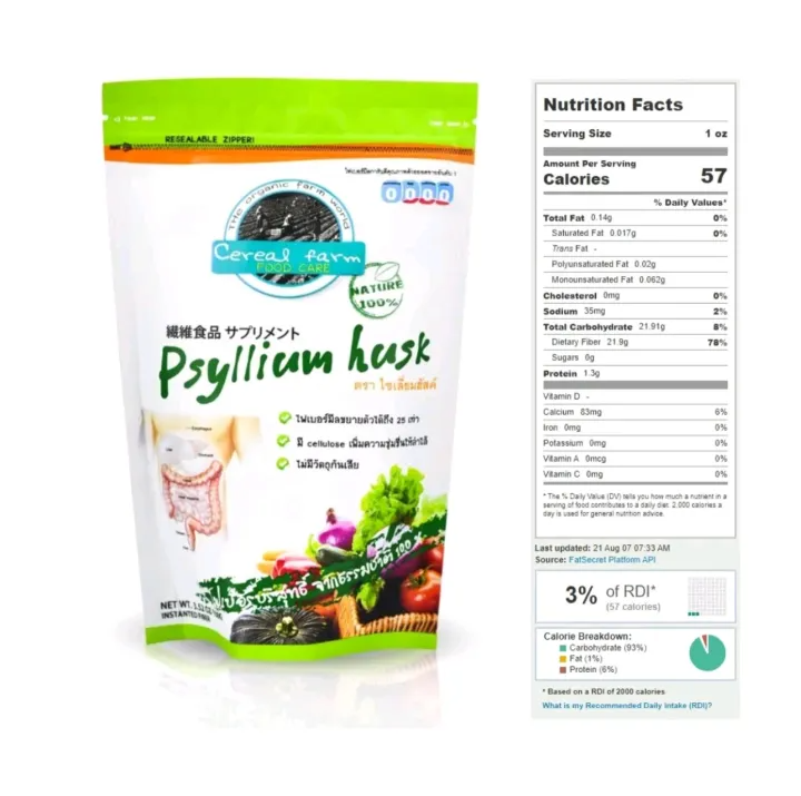 Psyllium Husk ไซเลี่ยมฮัสค์ 3