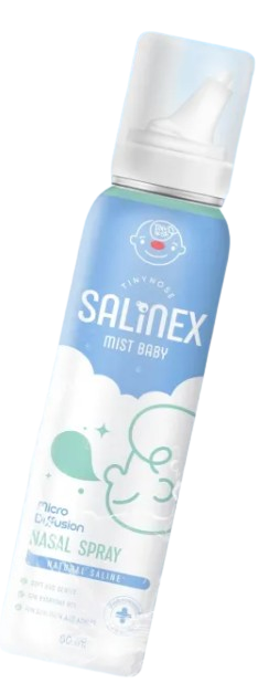 สเปรย์น้ำเกลือพ่นจมูกหรือล้างจมูกสำหรับเด็กอ่อน Salinex Mist Baby 1