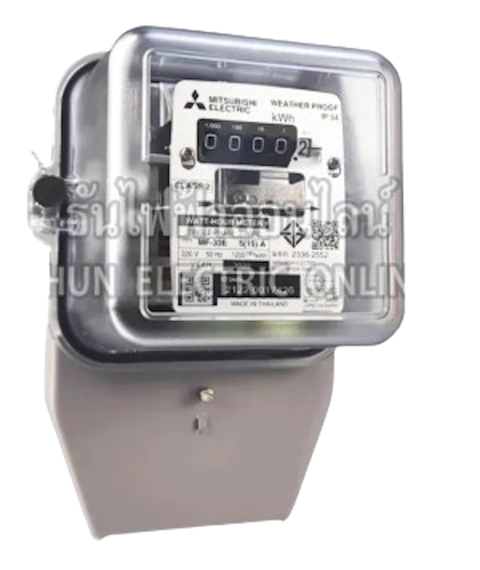 มิเตอร์ไฟฟ้า 1 เฟส 2 สาย MF-33E ขนาด 5(15)A 1