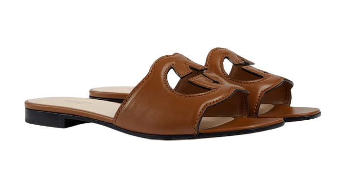 Interlocking G Cut Out Slide Sandal  6