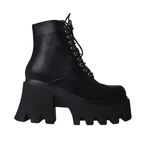 YAZIA Platform Combat Boots 2