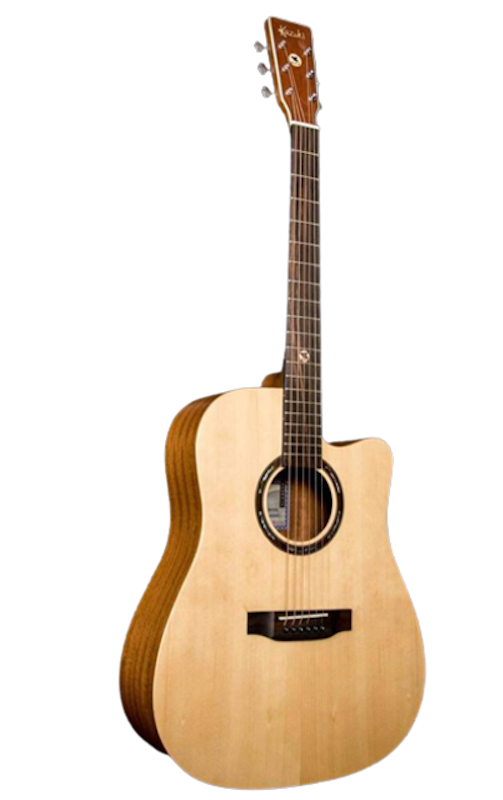 กีตาร์โปร่ง สำหรับมือใหม่ ผู้หญิง Kazuki Soul Series D41C 1
