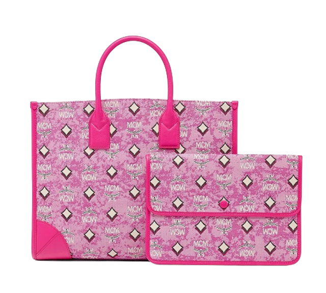 กระเป๋า MCM รุ่น München Tote in Vintage Monogram Jacquard 3
