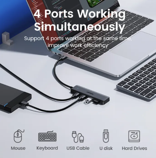  ฮับ USB 3.0 4 พอร์ต  3