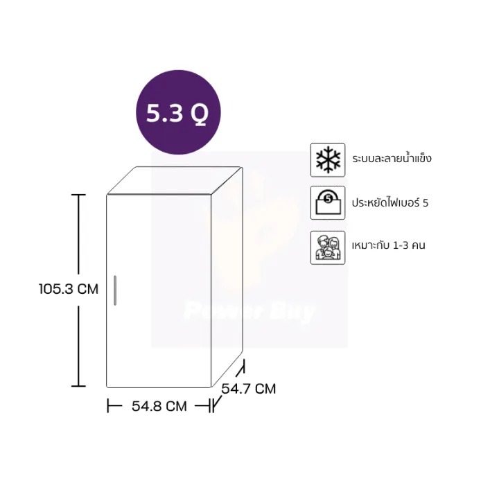 ตู้เย็น 1 ประตู 5.3 คิว 3