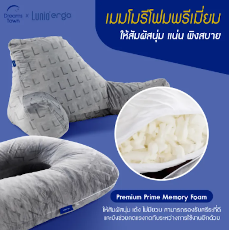 เซ็ตหมอนข้างและหมอนพิงหลัง Ergo Cuddle Pillow + Embrace Pillow 3