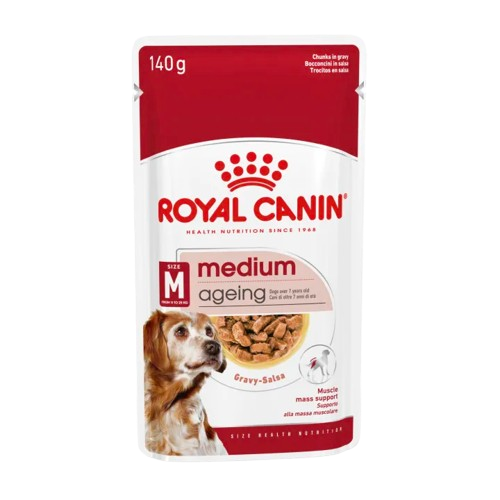 อาหารเปียกสุนัขสูงวัย Medium Ageing 10+ Pouch Gravy 1
