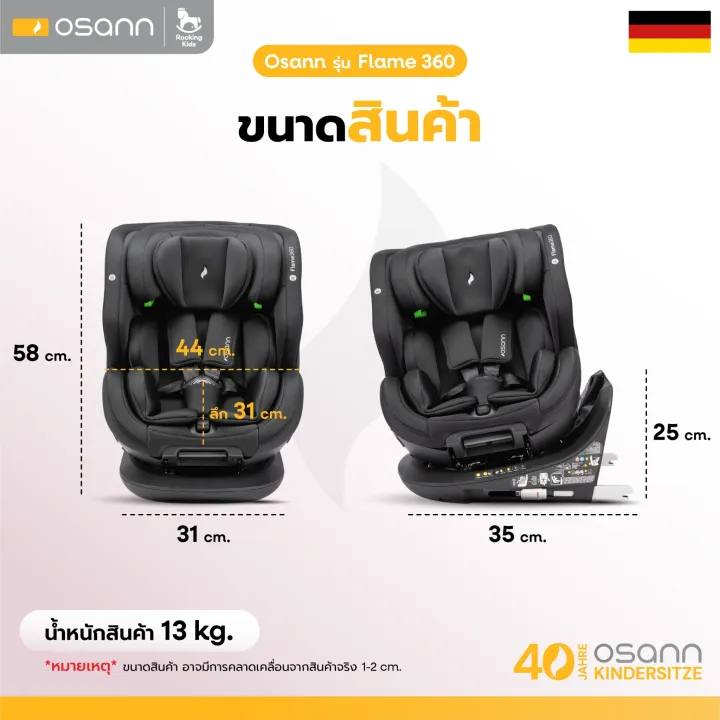 คาร์ซีทเด็กแรกเกิด รุ่น Flame 360° 3