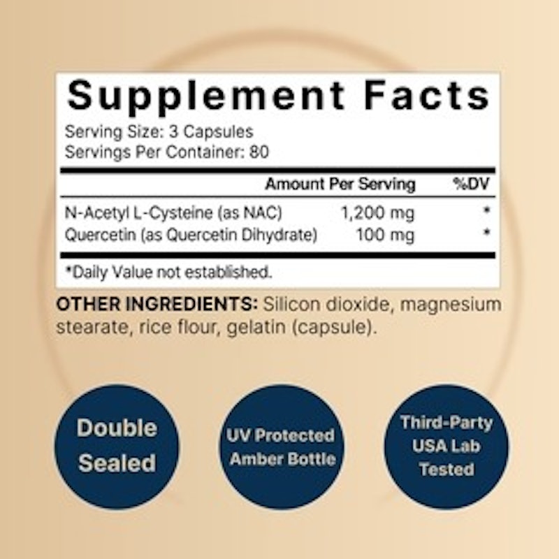 NAC 1200 mg With Quercetin 3