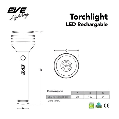ไฟฉายแรงสูง แอลอีดี LED 3