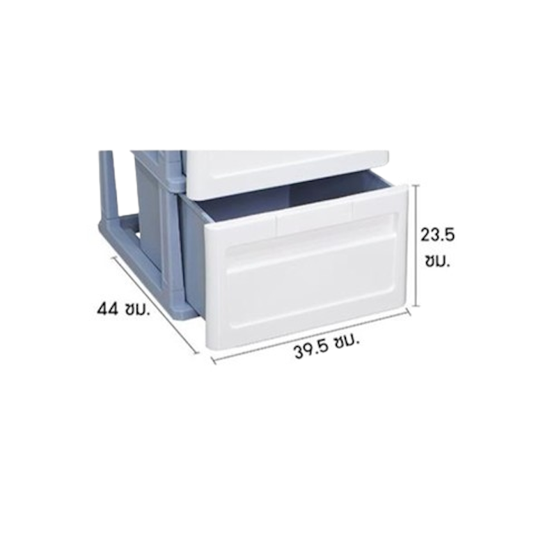 Drawer Slim Gray-White 4 Tiers 3