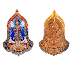 พญาครุฑ เหรียญพญาครุฑพร้อมท้าวเวสสุวรรณ รุ่นเศรษฐีรวยทันใจ
