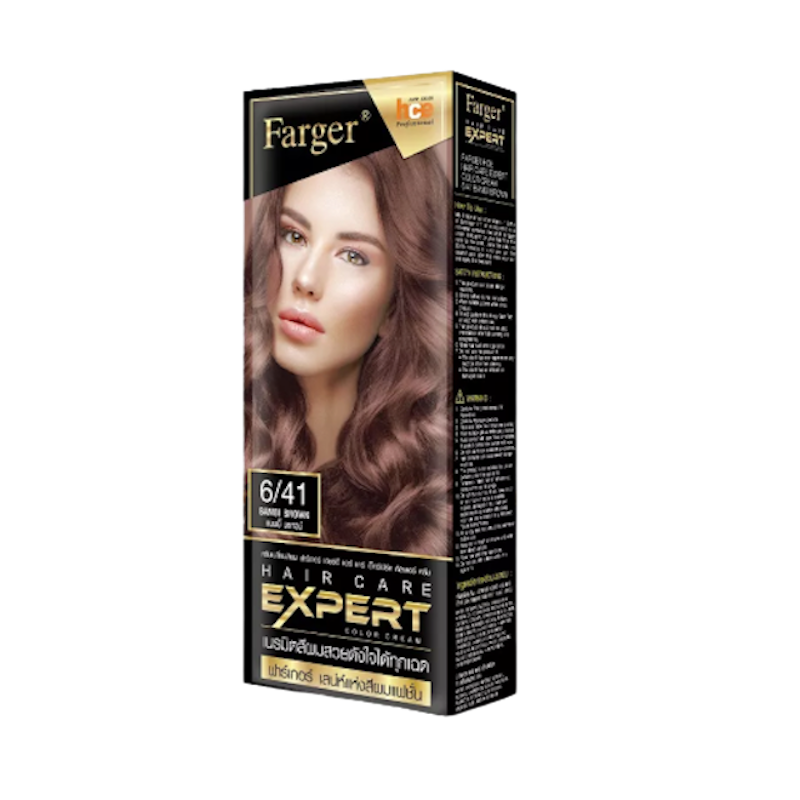 สีผม Bambi Brown ครีมย้อมผม Hair Care Expert Color Cream เบอร์ 6/41 1
