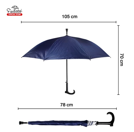 ร่มไม้เท้า Stick Umbrella 24 นิ้ว ร่มกันแดด ร่มกันฝน 2