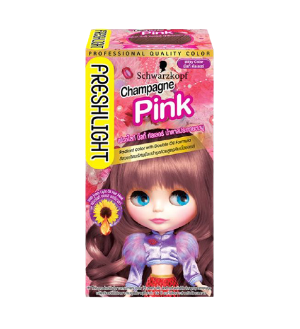 ยาย้อมผมสีชมพู  Freshlight Milky Color Champagne Pink 1