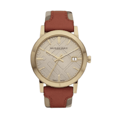 นาฬิกาข้อมือ รุ่น Large Check Leather on Canvas Strap