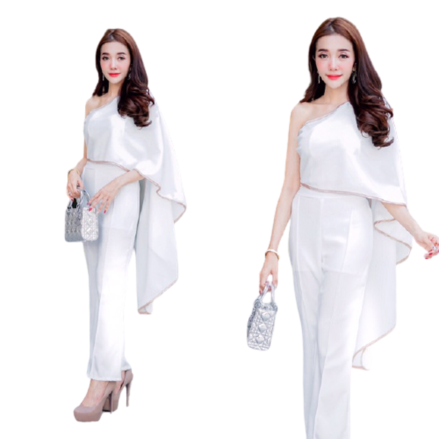 ชุดไทยประยุกต์ ชุดเซตสีขาว 1