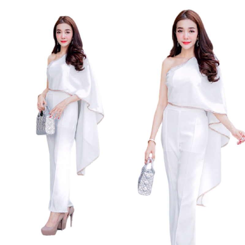 ชุดไทยประยุกต์ ชุดเซตสีขาว 1