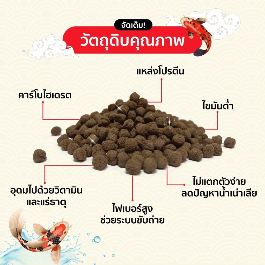 สูตรสมดุล สำหรับปลาคาร์ฟ ปลาทอง ปลาสวยงาม 2