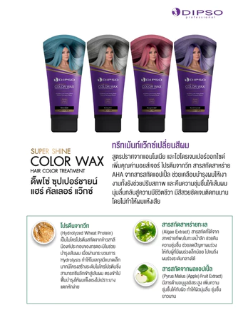 Super Shine Hair Color Wax สีเทาเข้ม 2