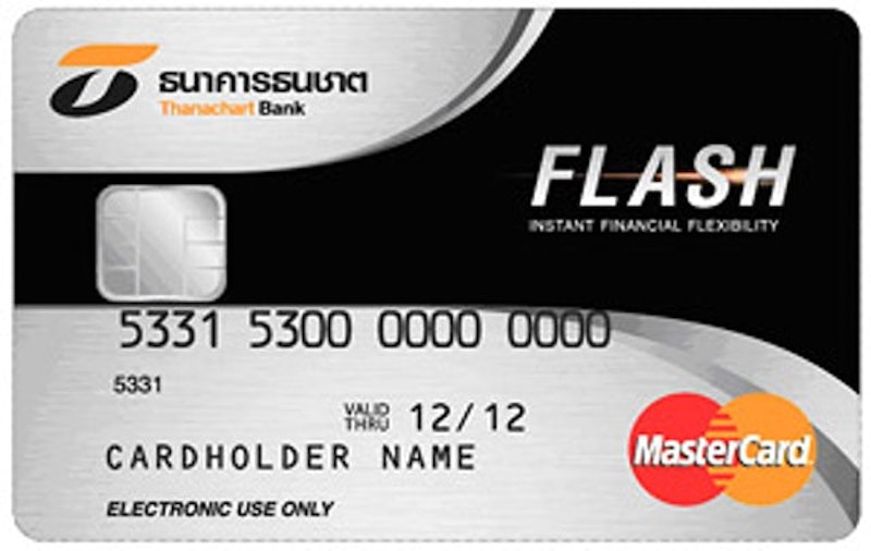 บัตรกดเงินสดสินเชื่อบุคคลธนชาต FLASH Plus 1