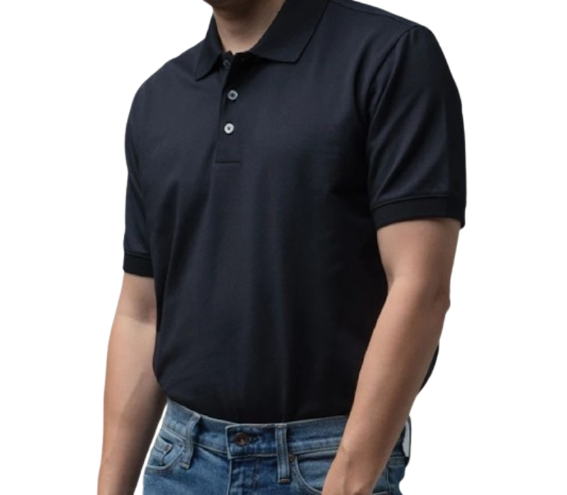 เสื้อโปโลแขนสั้น ทรงสลิม Polo Shirt สี Black 2