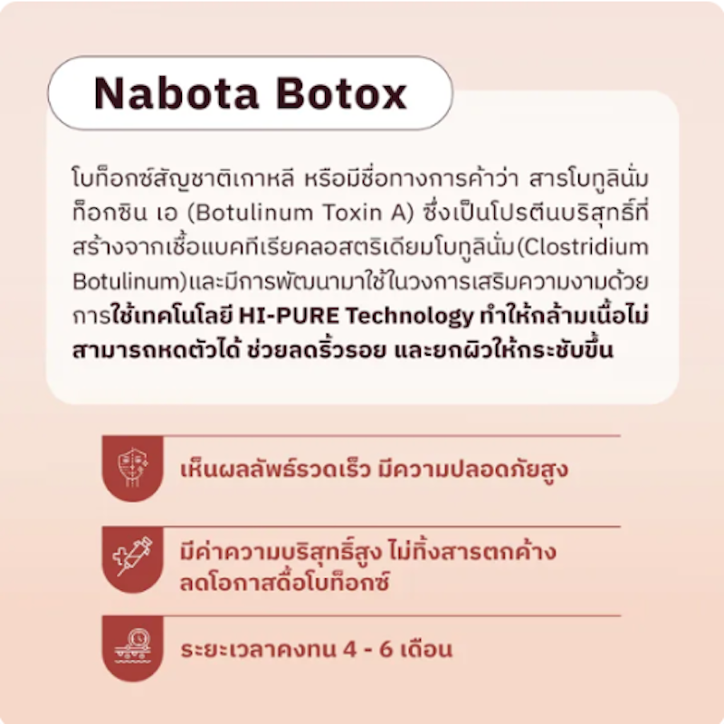 Nabota Botox ปรับรูปหน้า ยกกระชับ ลดริ้วรอย 2