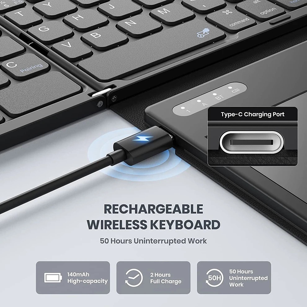 Foldable Keyboard With Touchpad 3