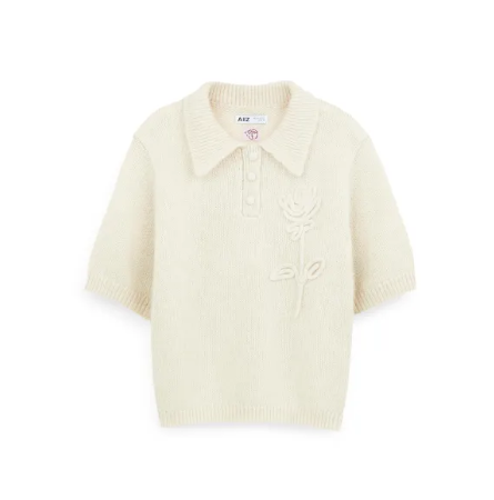 เสื้อโปโลผู้หญิงผ้าขน Women's Fluffy Polo Shirt 2