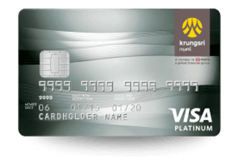 บัตรเครดิตใบแรก KRUNGSRI VISA PLATINUM 1