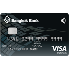 BANGKOK BANK บัตรเครดิตเติมน้ำมัน Bangkok Bank Visa Platinum 1枚目