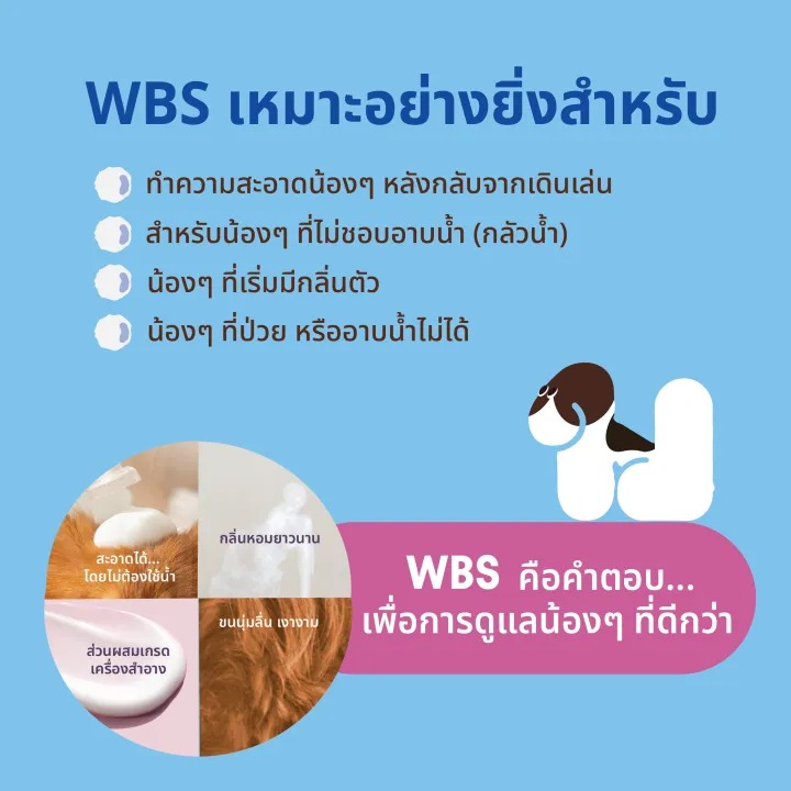 Waterless Bubble Shampoo แชมพูอาบแห้ง 3