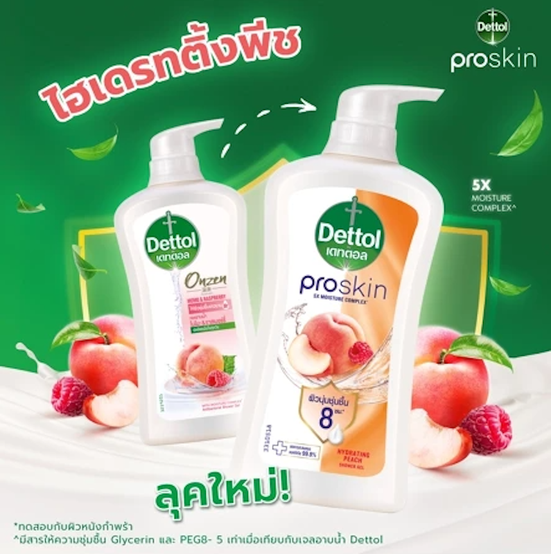 Shower Gel Proskin Hydrating Peach 450g 3