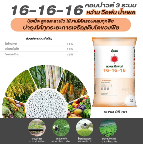 ปุ๋ยสูตร 16-16-16 2