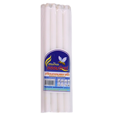 ของไหว้พระพรหม เทียนหนักบาท สีขาว