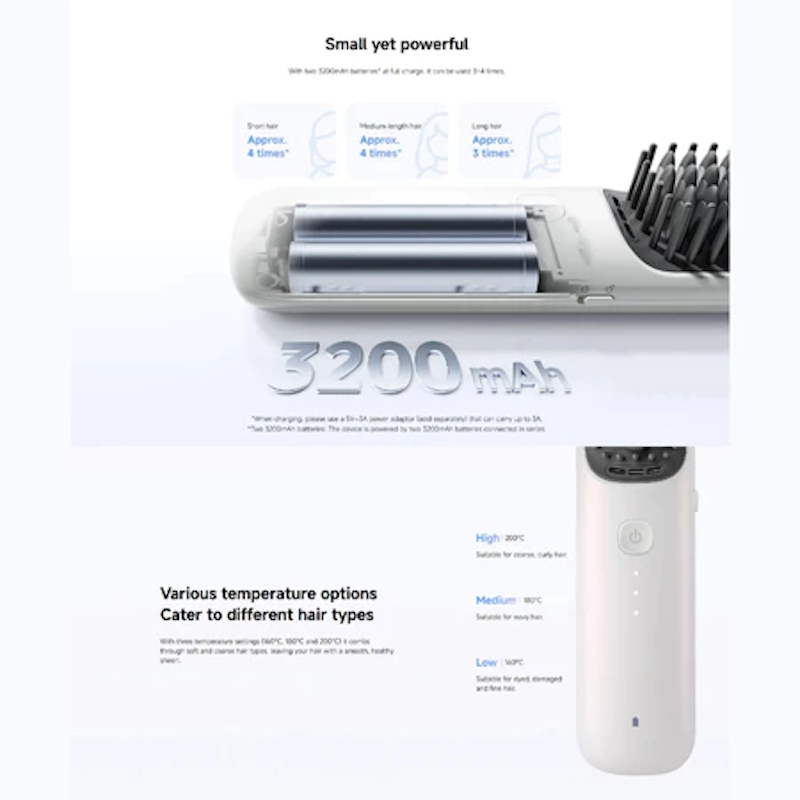 หวีไฟฟ้า Cordless Hair Straightener Brush 4