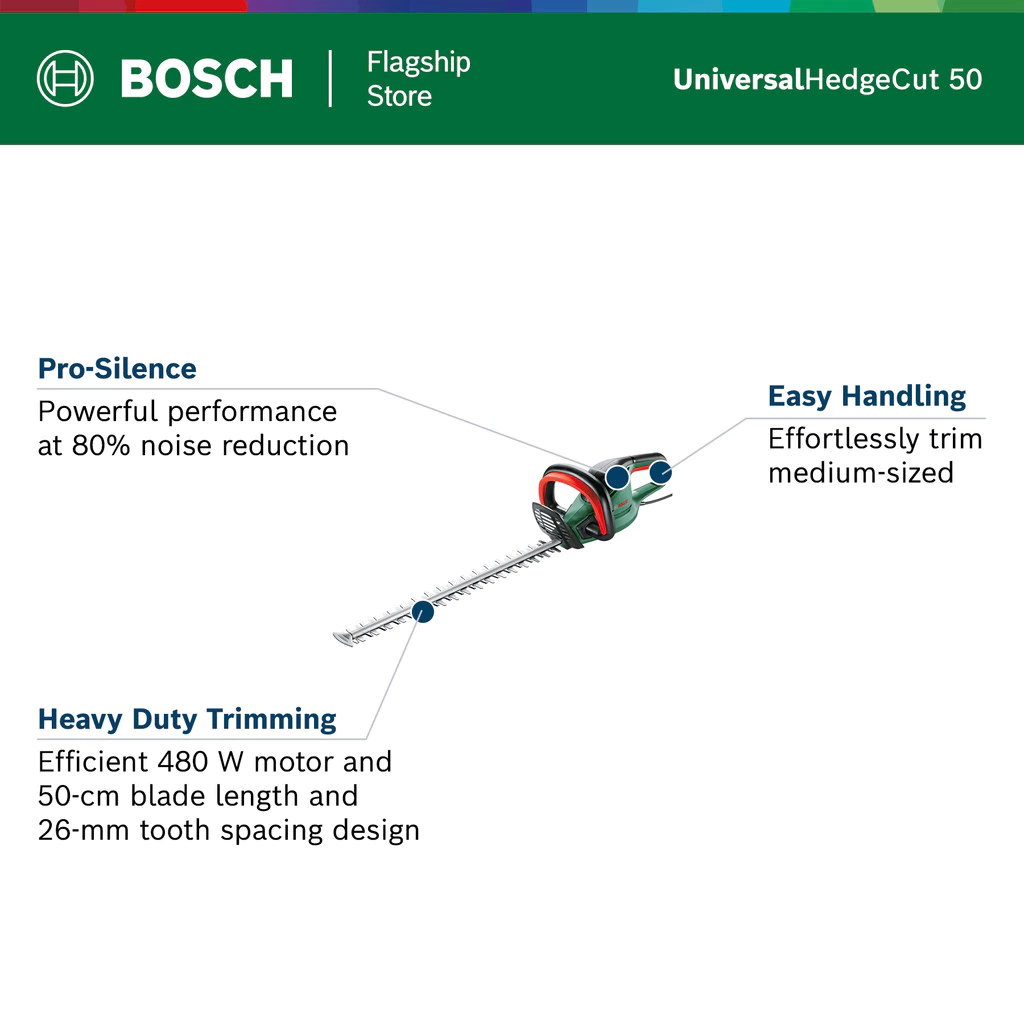 เครื่องตัดแต่งพุ่มไม้ รุ่น Universal Hedge Cut 50 Trimmer 2