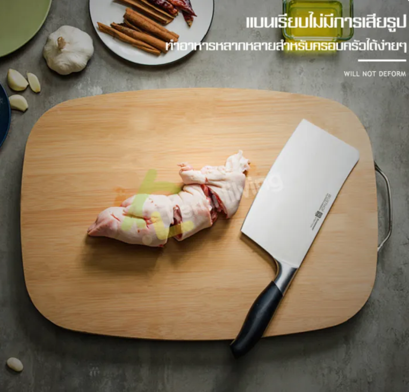 เขียงไม้ ทรง 4 เหลี่ยม 3