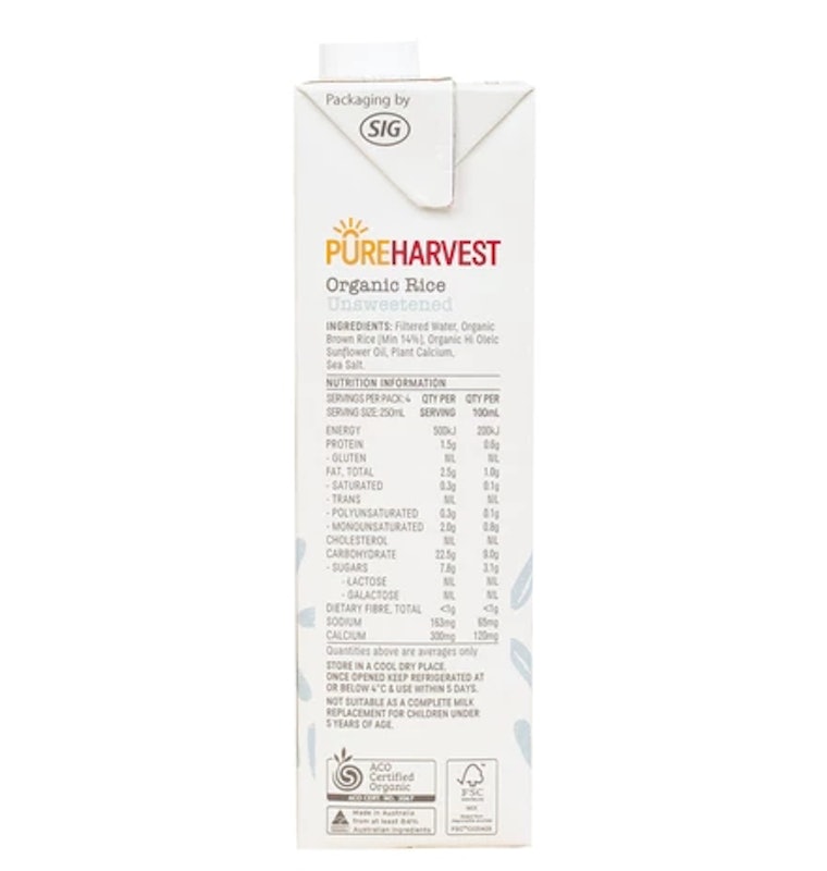 Organic Rice Milk Unsweetened 3