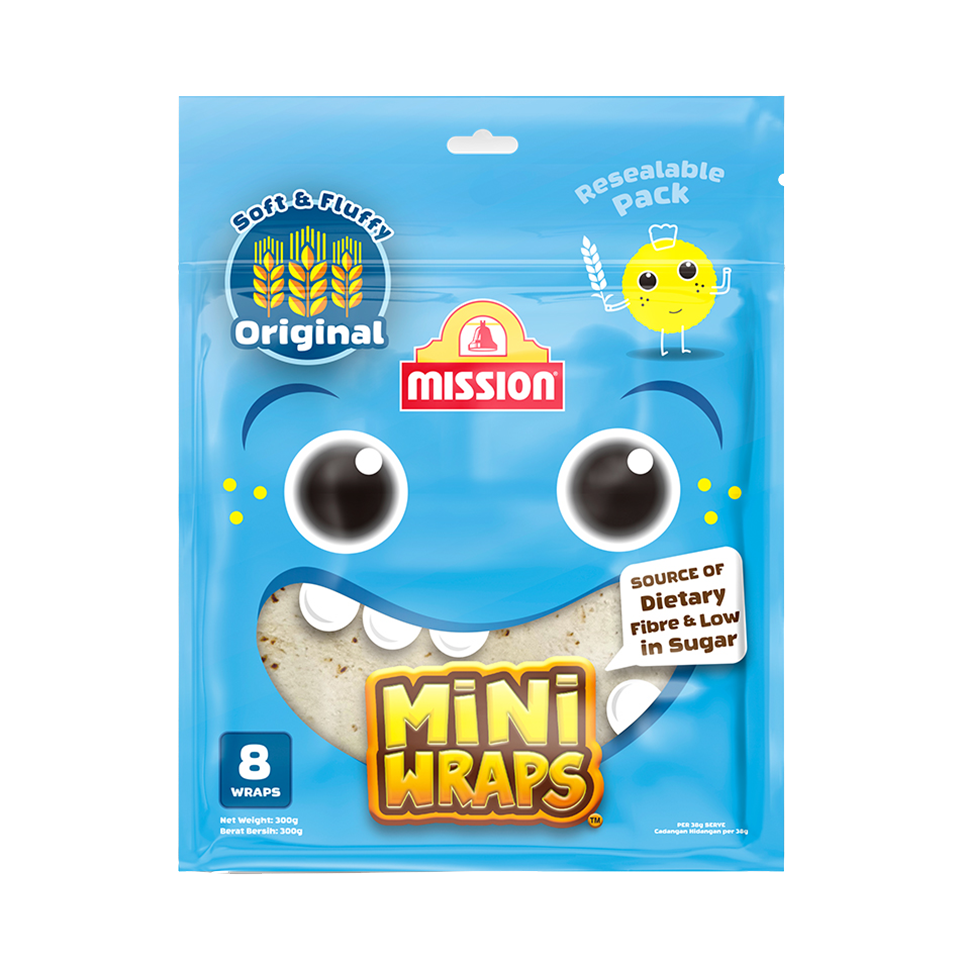 แป้งตอติญ่า Mini Wraps Wholemeal 1