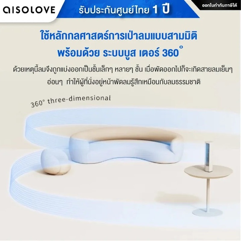 พัดลมทาวเวอร์ตั้งโต๊ะ F9 Tower Fan 3