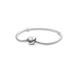 Silver Moments Silver Bracelet with Heart Clasp