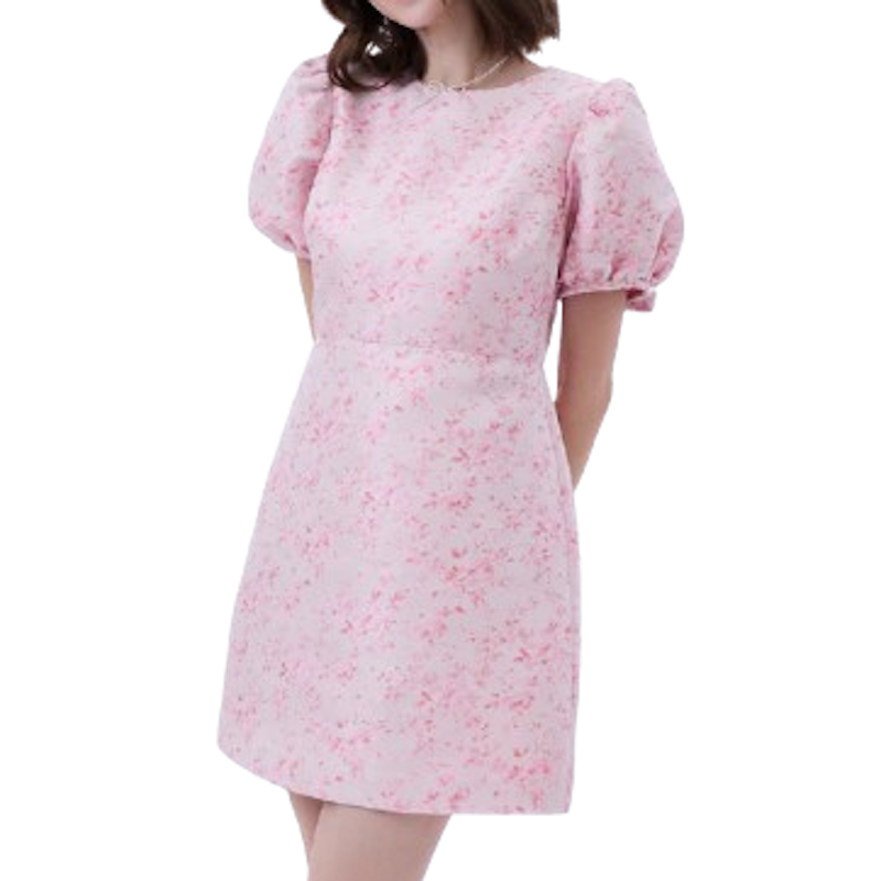 Floral Print Jacquard Dress 1