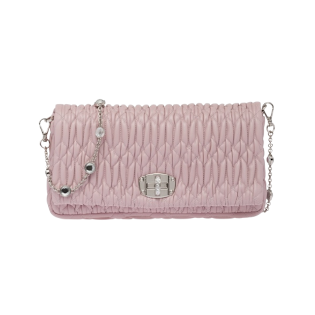 กระเป๋า รุ่น Miu Crystal Cloqué Nappa Leather Bag 2