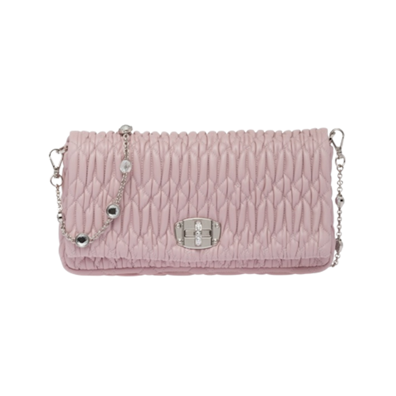 กระเป๋า รุ่น Miu Crystal Cloqué Nappa Leather Bag 2