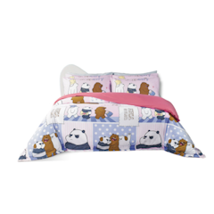 ผ้าปูที่นอน เสริมดวงความรัก รุ่น WE BARE BEARS