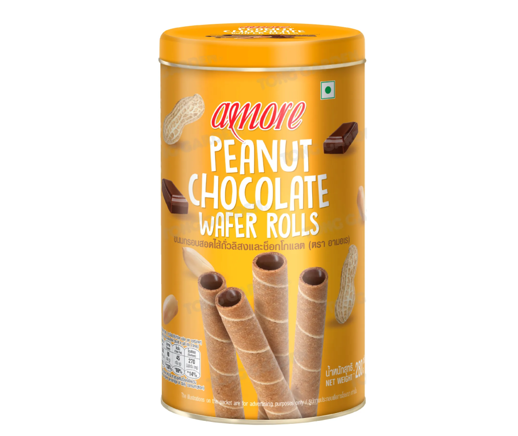 Peanut Chocolate Wafers Rolls 1