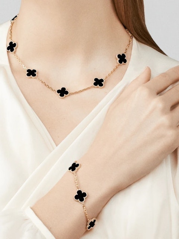 สร้อยคอแบรนด์เนม ผู้หญิง รุ่น Vintage Alhambra necklace, 10 motifs 3